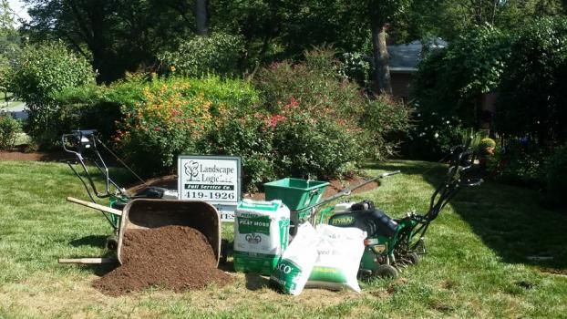 A recent lawn seeding companies job in the  area